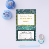 Popcorn-Wrapper, Aquamarin/gelb, Senf Flyer (Einzeln)