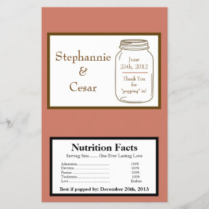 Popcorn Wrapper Pink/Brown Mason Jars Flyer