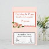 Popcorn-Wrapper Pink/Peach-Rose mit Lee (Stehend Vorderseite)