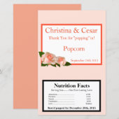 Popcorn-Wrapper Pink/Peach-Rose mit Lee (Vorne/Hinten)