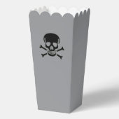 Popcornboxen aus schwarzem Schädel Geschenkschachtel (Vorderseite)