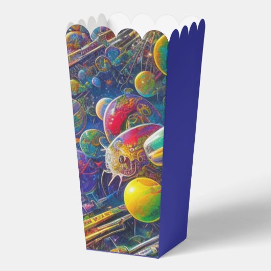 Popcornboxen für Weltraumrennen Geschenkschachtel (Vorderseite)