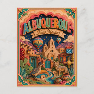 PopCut Staaten Albuquerque New Mexico Papierkunst Postkarte