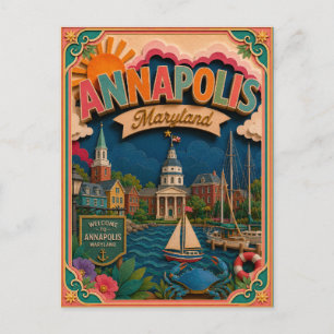 PopCut Staaten Annapolis Maryland Papierkunst Postkarte