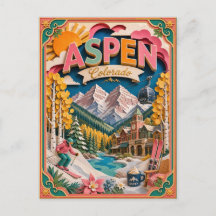 PopCut Staaten Aspen Colorado Papier Kunst