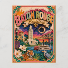 PopCut Staaten Baton Rouge Louisiana Papierkunst Postkarte