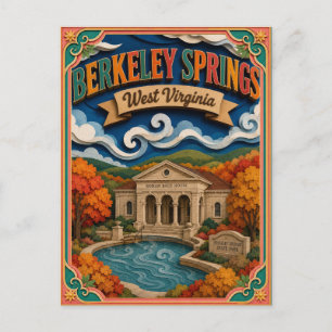 PopCut-Staaten Berkeley Springs West Virginia Kuns Postkarte