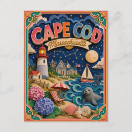 PopCut Staaten Cape Cod Massachusetts Papierkunst Postkarte