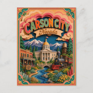 PopCut Staaten Carson City Nevada Papierkunst Postkarte