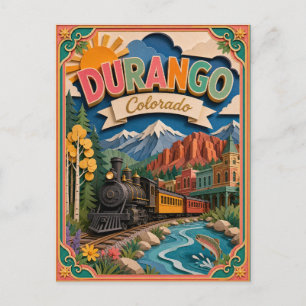 PopCut Staaten Durango Colorado Papier Kunst Postkarte