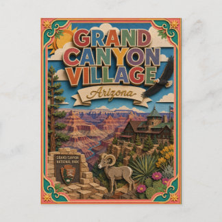 PopCut Staaten Grand Canyon Village Arizona Kunst Postkarte