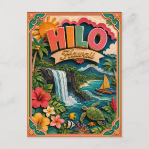 PopCut Staaten Hilo Hawaii Papierkunst Postkarte