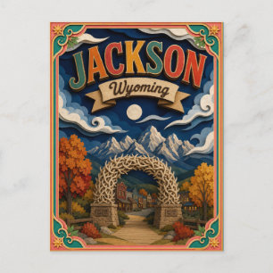 PopCut Staaten Jackson Wyoming Papierkunst Postkarte