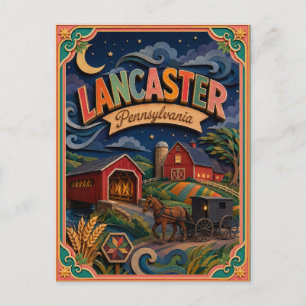 PopCut Staaten Lancaster Pennsylvania Papierkunst Postkarte