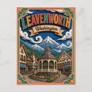 PopCut Staaten Leavenworth Washington Papierkunst Postkarte