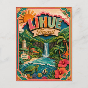 PopCut Staaten Lihue Hawaii Papierkunst Postkarte