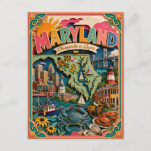 PopCut Staaten Maryland Farbige 3D-Papierkunst
