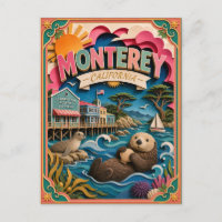 PopCut Staaten Monterey Kalifornien Papier Kunst