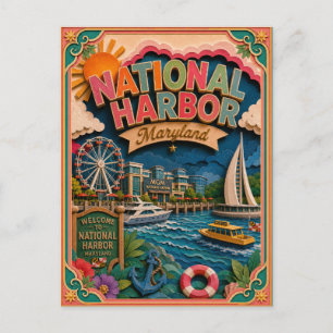 PopCut-Staaten National Harbor Maryland Papierkuns Postkarte