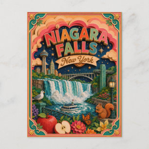 PopCut Staaten Niagara Falls New York Papierkunst Postkarte