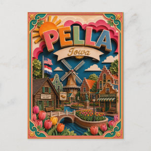 PopCut Staaten Pella Iowa Papierkunst Postkarte