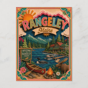PopCut Staaten Rangeley Maine Papierkunst Postkarte