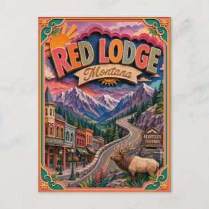 PopCut Staaten Red Lodge Montana Papierkunst Postkarte