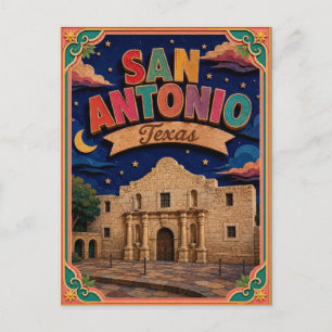 PopCut Staaten San Antonio Texas Papierkunst Postkarte