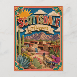 PopCut Staaten Scottsdale Arizona Papierkunst Postkarte