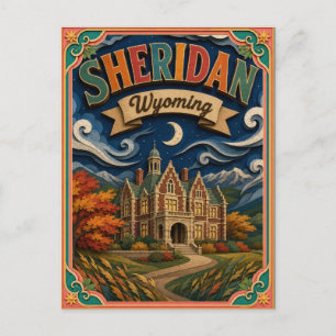 PopCut Staaten Sheridan Wyoming Papierkunst Postkarte