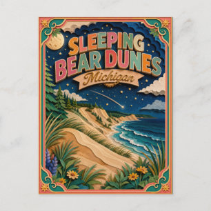PopCut Staaten Sleeping Bear Dunes Michigan Kunst Postkarte