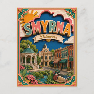 PopCut Staaten Smyrna Delaware Papierkunst Postkarte