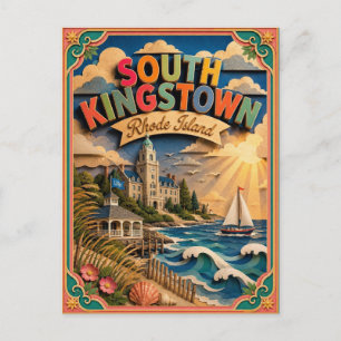PopCut Staaten South Kingstown Rhode Island Kunst Postkarte
