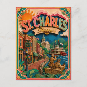 PopCut Staaten St. Charles Missouri Papierkunst Postkarte