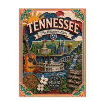PopCut Staaten Tennessee Farbige 3D-Papierkunst