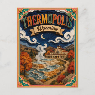 PopCut Staaten Thermopolis Wyoming Papierkunst Postkarte