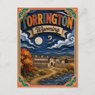 PopCut Staaten Torrington Wyoming Papierkunst Postkarte