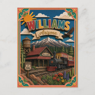 PopCut Staaten Williams Arizona Papier Kunst Postkarte