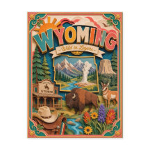 PopCut Staaten Wyoming Farbige 3D-Papierkunst