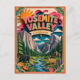 PopCut Staaten Yosemite Valley Kalifornien Papierk Postkarte