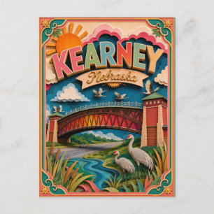 PopCut States Kearney Nebraska Papierkunst Postkarte