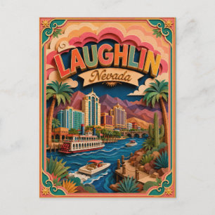 PopCut States Laughlin Nevada Papierkunst Postkarte