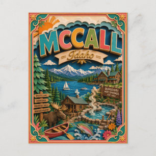 PopCut States McCall Idaho Papierkunst Postkarte