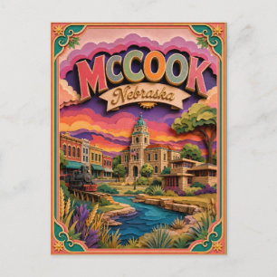 PopCut States McCook Nebraska Papierkunst Postkarte