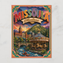 PopCut States Missoula Montana Papierkunst 