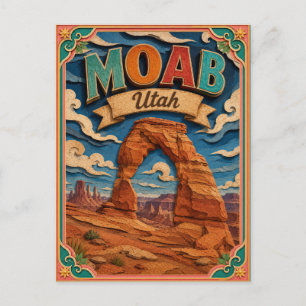 PopCut States Moab Utah Papierkunst Postkarte