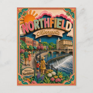 PopCut States Northfield Minnesota Papierkunst Postkarte