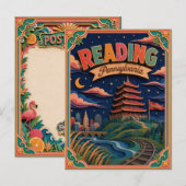 PopCut States Reading Pennsylvania Papierkunst Postkarte (Vorne/Hinten)
