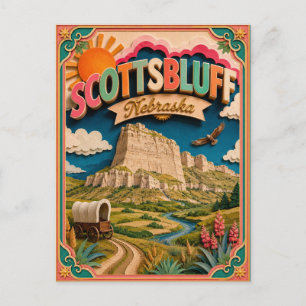 PopCut States Scottsbluff Nebraska Papierkunst Postkarte