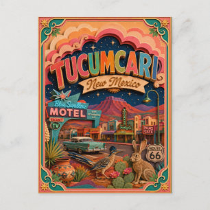 PopCut States Tucumcari New Mexico Papierkunst Postkarte